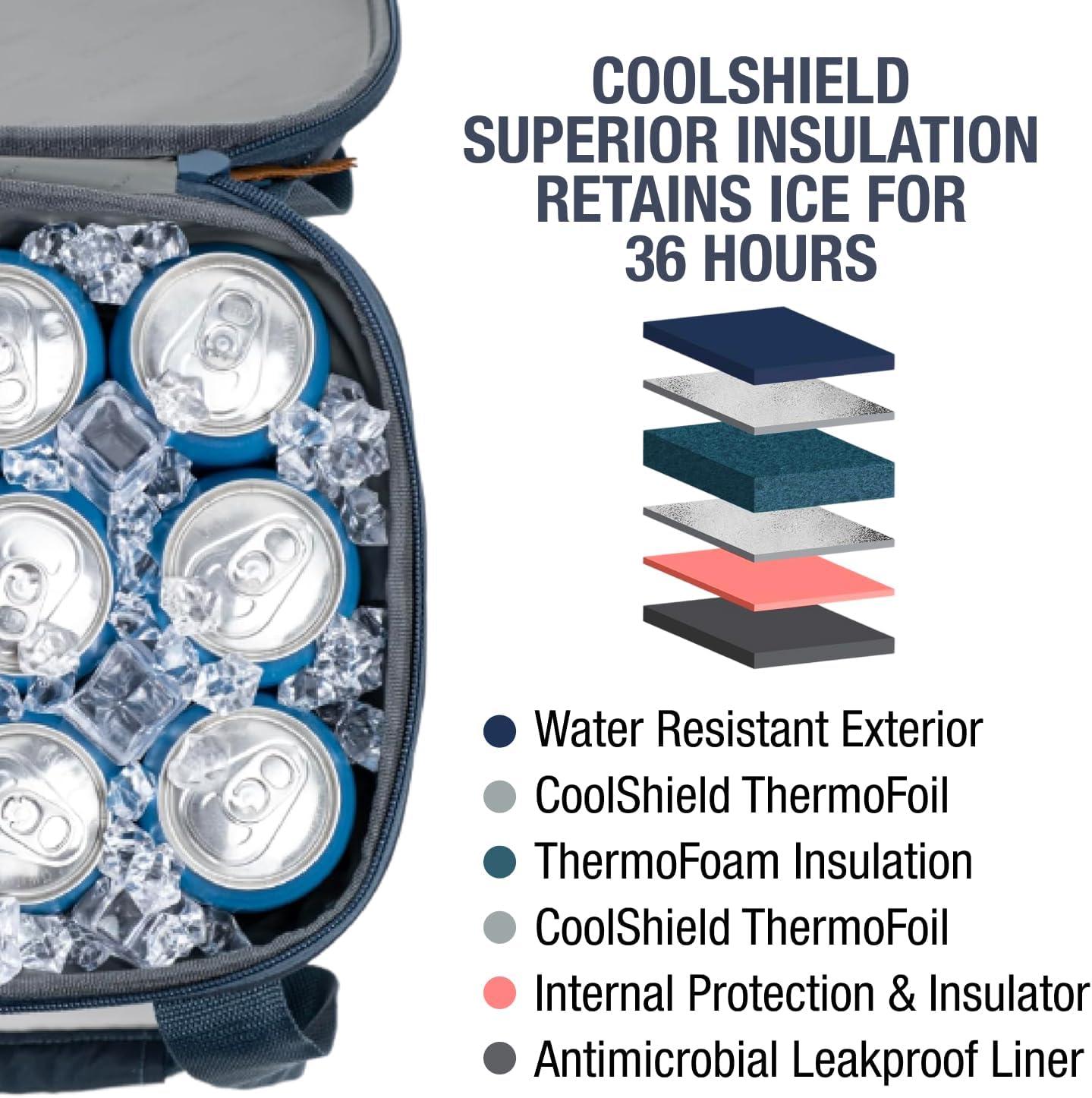 imageCleverMade Collapsible Insulated Cooler Bag  Leakproof Soft Folding Cooler for Beach Travel CarBlue  Pacifica Cooler  18 Can