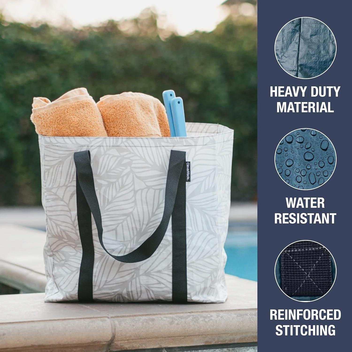 imageCleverMade Under Bed Storage Bag  Collapsible Storage for Shoes and Clothes Easy Use  Heavy Duty Utility Bag HomeOcean 42l  Tote  Pack of 2