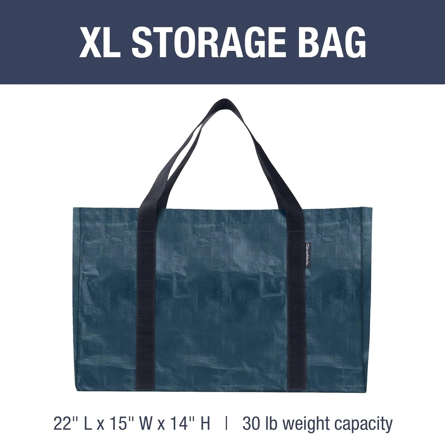 imageCleverMade Under Bed Storage Bag  Collapsible Storage for Shoes and Clothes Easy Use  Heavy Duty Utility Bag HomeOcean 76l  Basket  Pack of 2