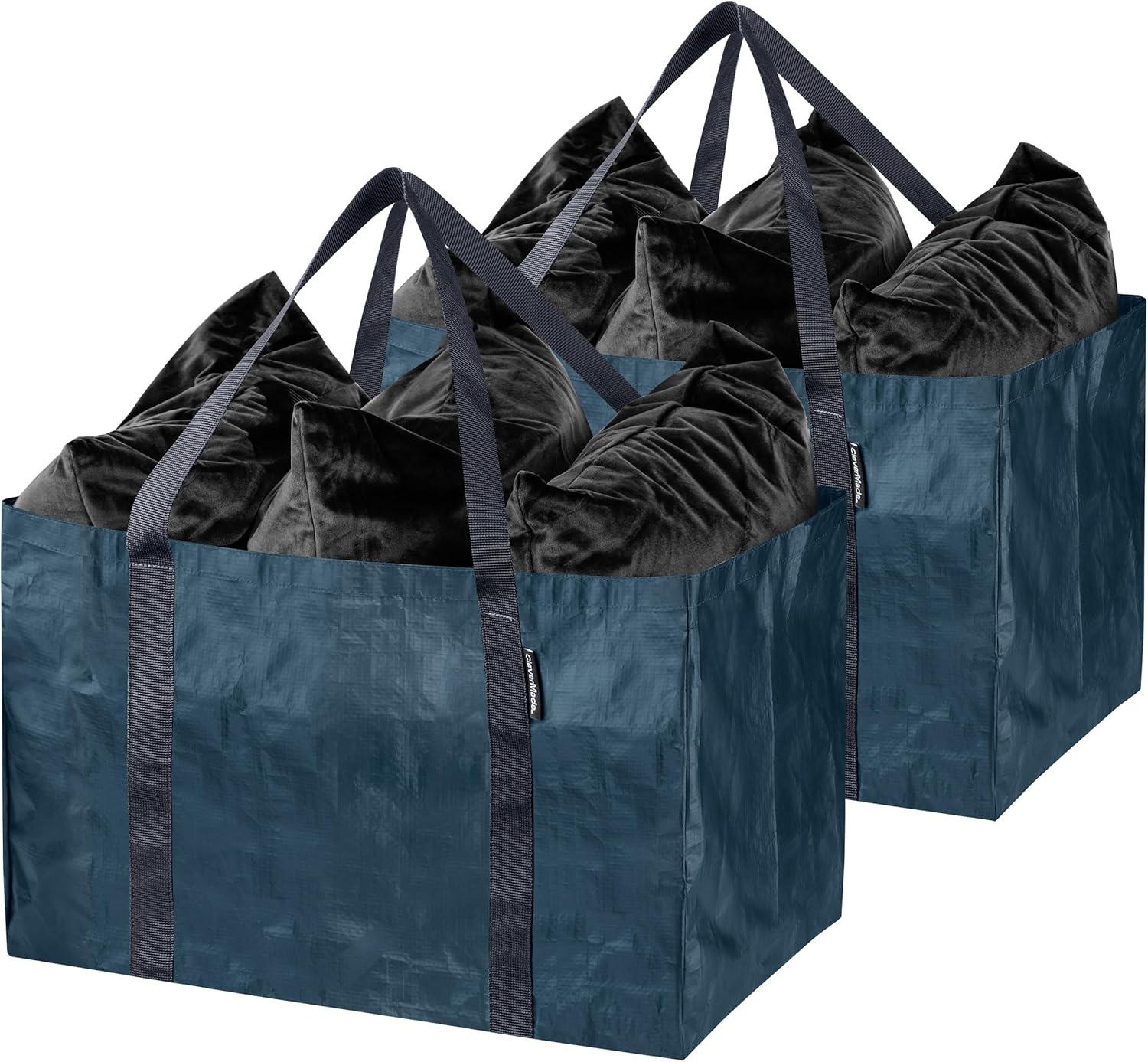 imageCleverMade Under Bed Storage Bag  Collapsible Storage for Shoes and Clothes Easy Use  Heavy Duty Utility Bag HomeOcean 76l  Basket  Pack of 2