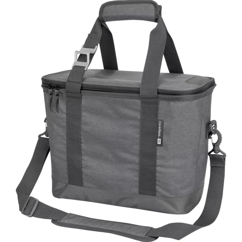 imageCleverMade Collapsible Insulated Cooler Bag  Leakproof Soft Folding Cooler for Beach Travel CarShadow Gray  Tahoe Cooler  30 Can