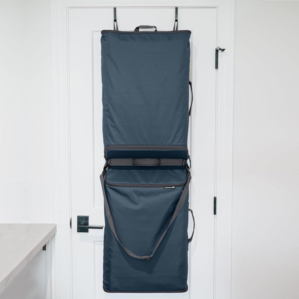 imageCleverMade Convertible Laundry Hamper Bag  Shadow Gray Stone holds 215L  20 lbs 1 Compartment  Storage with Handles for Home OrganizationConvertible  Charcoal  2 Compartments 43L
