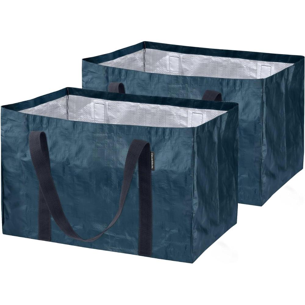 imageCleverMade Under Bed Storage Bag  Collapsible Storage for Shoes and Clothes Easy Use  Heavy Duty Utility Bag HomeOcean 76l  Basket  Pack of 2