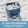 CleverMade Collapsible Insulated Cooler Bag – Leakproof Soft Folding Cooler for Beach, Travel, Car(Blue – Pacifica Cooler – 18 Can)