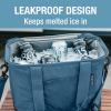 CleverMade Collapsible Insulated Cooler Bag – Leakproof Soft Folding Cooler for Beach, Travel, Car(Blue – Pacifica Cooler – 30 Can)