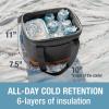 CleverMade Collapsible Insulated Cooler Bag – Leakproof Soft Folding Cooler for Beach, Travel, Car(Cool Gray – Pacifica Cooler – 18 Can)