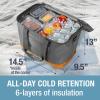CleverMade Collapsible Insulated Cooler Bag – Leakproof Soft Folding Cooler for Beach, Travel, Car(Cool Gray – Pacifica Cooler – 50 Can)