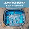CleverMade Collapsible Insulated Cooler Bag – Leakproof Soft Folding Cooler for Beach, Travel, Car(Dark Blue – Malibu Cooler – 18 Can)