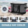 CleverMade Collapsible Insulated Cooler Bag – Leakproof Soft Folding Cooler for Beach, Travel, Car(Dark Gray – Tahoe Cooler – 50 Can)