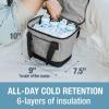 CleverMade Collapsible Insulated Cooler Bag – Leakproof Soft Folding Cooler for Beach, Travel, Car(Gray – Tahoe Cooler – 18 Can)