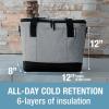 CleverMade Collapsible Insulated Cooler Bag – Leakproof Soft Folding Cooler for Beach, Travel, Car(Gray – Tahoe Cooler – 30 Can)