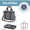 CleverMade Collapsible Insulated Cooler Bag – Leakproof Soft Folding Cooler for Beach, Travel, Car(Shadow Gray – Tahoe Cooler – 30 Can)