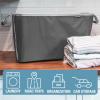 CleverMade Collapsible Laundry Basket Hamper – LUXE Cream Herringbone 2Pack 60L -SpaceSaving Storage Organizer with Handles Foldable Home Organization(Blue – Black/Gray – Pack of 2)