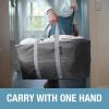 CleverMade Collapsible Laundry Tote – Denim Charcoal 2-Pack 50L – Foldable Storage Organization Container for Clothes Laundry Room Storage Solution(Dark Blue (LUXE) – Pack of 2)