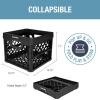 CleverMade Collapsible Milk Crate, Obsidian, 1PK – 25L (6 Gal) Stackable Storage Bins, Holds 50lbs Per Bin – Clevercrates are Heavy Duty, Plastic Collapsible Storage Crate for Multi Purposes(Black – Pack of 3)