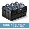 CleverMade Collapsible Storage Bins – Obsidian 3 Pack 32L – Stackable Containers Heavy Duty Capacity Folding Crates – Space-Saving for Home(Ocean Blue – 32L – Pack of 3)
