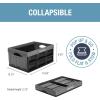 CleverMade Collapsible Storage Bins – Obsidian 3 Pack 32L – Stackable Containers Heavy Duty Capacity Folding Crates – Space-Saving for Home(Stone Gray – 32L – Pack of 3)