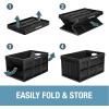CleverMade Collapsible Storage Bins – Obsidian 3 Pack 32L – Stackable Containers Heavy Duty Capacity Folding Crates – Space-Saving for Home(Tan – 46L – Pack of 3)