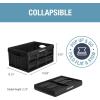 CleverMade Collapsible Storage Bins – Obsidian 3 Pack 62L – Stackable Containers Heavy Duty Capacity Folding Crates – Space-Saving for Home(Ocean Blue – 32L – Pack of 3)