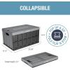 CleverMade Collapsible Storage Bins with Lids – Ocean 3 Pack 46L – Plastic Containers Stackable Organization Crates Home Closet Space-Saving Durable(Stone Gray – 62L – Pack of 3)