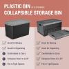 CleverMade Collapsible Storage Bins with Lids- Neptune Blue 3Pack 62L- Plastic Container Stackable Organization Crates Home Closet SpaceSaving Durable