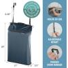 CleverMade Convertible Laundry Hamper Bag – Shadow Gray Stone holds 21.5L / 20 lbs 1 Compartment – Storage with Handles for Home Organization(Convertible – Charcoal – 1 Compartment (21.5L))