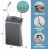 CleverMade Convertible Laundry Hamper Bag – Shadow Gray Stone holds 21.5L / 20 lbs 1 Compartment – Storage with Handles for Home Organization(Convertible – Gray – 1 Compartment (21.5L))