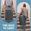 CleverMade Convertible Laundry Hamper Bag – Shadow Gray Stone holds 21.5L / 20 lbs 1 Compartment – Storage with Handles for Home Organization(Convertible – Gray – 1 Compartment (21.5L))