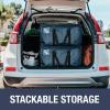CleverMade Duffle Storage Reusable Grocery Tote – 92L – Pack of 2 – Ocean – Multi-purpose Storage Shopping Organizer – Heavy Duty Utility Bag Home