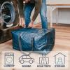 CleverMade Duffle Storage Reusable Grocery Tote – 92L – Pack of 2 – Ocean – Multi-purpose Storage Shopping Organizer – Heavy Duty Utility Bag Home