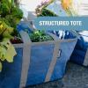 CleverMade EcoBasket Reusable Grocery Tote – Collapsible Storage Shopping Organizer – Heavy Duty Utility Bag Home(Black – Ecobasket – Pack of 3)