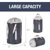 CleverMade Laundry Backpack Duffel Bag with Shoulder Straps – 62L / 16 Gal XL, Charcoal, Drawstring Top Closure for Travel Clothes, Gym, College, Dorm(Dark Gray – Pack of 1)