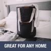 CleverMade Laundry Backpack Duffel Bag with Shoulder Straps – 62L / 16 Gal XL, Charcoal, Drawstring Top Closure for Travel Clothes, Gym, College, Dorm(Dark Gray – Pack of 1)