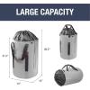 CleverMade Laundry Backpack Duffel Bag with Shoulder Straps – 62L / 16 Gal XL, Charcoal, Drawstring Top Closure for Travel Clothes, Gym, College, Dorm(Stone Gray – Pack of 1)