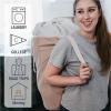 CleverMade Laundry Backpack Duffel Bag with Shoulder Straps – 62L / 16 Gal XL, Charcoal, Drawstring Top Closure for Travel Clothes, Gym, College, Dorm(Stone Gray – Pack of 1)