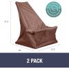 CleverMade Tamarack Chair Cover; Eco Friendly Outdoor Patio Furniture Cover; Great for Folding Wooden Chairs; Protects from Elements, 2 Pack, Mocha