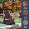 CleverMade Tamarack Chair Cover; Eco Friendly Outdoor Patio Furniture Cover; Great for Folding Wooden Chairs; Protects from Elements, 2 Pack, Mocha