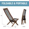 CleverMade Tamarack Folding Rope Chair – Foldable Outdoor Low Profile Wood Lounge Chair for the Patio, Backyard, and Deck, No Assembly Required(Honey)