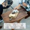 CleverMade Tamarack Folding Table – Outdoor Patio Furniture Accessory for Home Entertaining in the Patio, Backyard, and Deck, Cinnamon, Small
