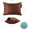 CleverMade Tamarack Folding Wooden Outdoor Chair Tamarack Chair Lounge Pillows(Cinnamon)
