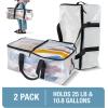 CleverMade Under Bed Storage Bag – Collapsible Storage for Shoes and Clothes Easy Use – Heavy Duty Utility Bag Home(Clear (42l) – Duffle – Pack of 2)