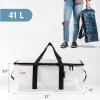 CleverMade Under Bed Storage Bag – Collapsible Storage for Shoes and Clothes Easy Use – Heavy Duty Utility Bag Home(Clear (42l) – Duffle – Pack of 2)