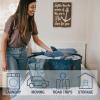 CleverMade Under Bed Storage Bag – Collapsible Storage for Shoes and Clothes Easy Use – Heavy Duty Utility Bag Home(Clear (76l) – Basket – Pack of 2)
