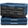 CleverMade Collapsible Storage Bins – Obsidian 3 Pack 62L – Stackable Containers Heavy Duty Capacity Folding Crates – Space-Saving for Home(Ocean Blue – 32L – Pack of 3)