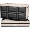 CleverMade Collapsible Storage Bins – Obsidian 3 Pack 62L – Stackable Containers Heavy Duty Capacity Folding Crates – Space-Saving for Home(Tan – 62L – Pack of 3)