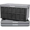 CleverMade Collapsible Storage Bins with Lids – Ocean 3 Pack 46L – Plastic Containers Stackable Organization Crates Home Closet Space-Saving Durable(Stone Gray – 46L – Pack of 3)