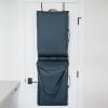 CleverMade Convertible Laundry Hamper Bag – Shadow Gray Stone holds 21.5L / 20 lbs 1 Compartment – Storage with Handles for Home Organization(Convertible – Charcoal – 2 Compartments (43L))