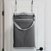 CleverMade Convertible Laundry Hamper Bag – Shadow Gray Stone holds 21.5L / 20 lbs 1 Compartment – Storage with Handles for Home Organization(Convertible – Gray – 1 Compartment (21.5L))