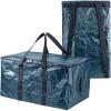 CleverMade Duffle Storage Reusable Grocery Tote – 92L – Pack of 2 – Ocean – Multi-purpose Storage Shopping Organizer – Heavy Duty Utility Bag Home