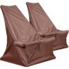 CleverMade Tamarack Chair Cover; Eco Friendly Outdoor Patio Furniture Cover; Great for Folding Wooden Chairs; Protects from Elements, 2 Pack, Mocha